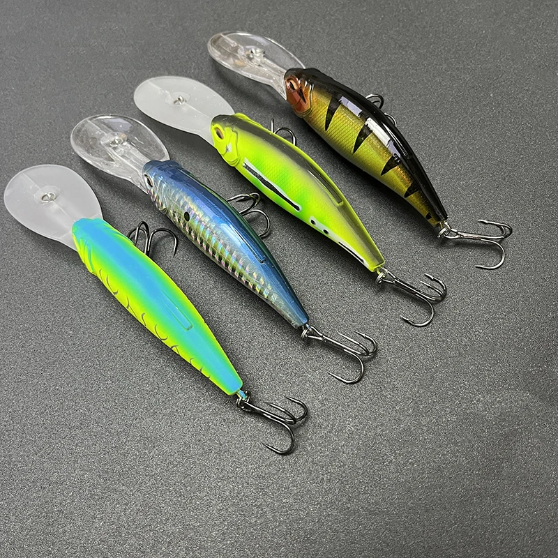 85mm 17,5g Crankbait pececillo flotante Señuelos de pesca buceo profundo Swimbait agua salada lubina cebo duro Artificial equipo Wobbler - imagen 3