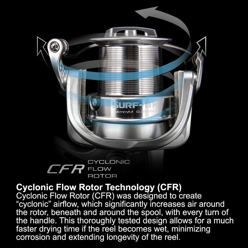 Okuma Surf 8K Surf Carrete de pesca giratorio de fundición larga - imagen 2