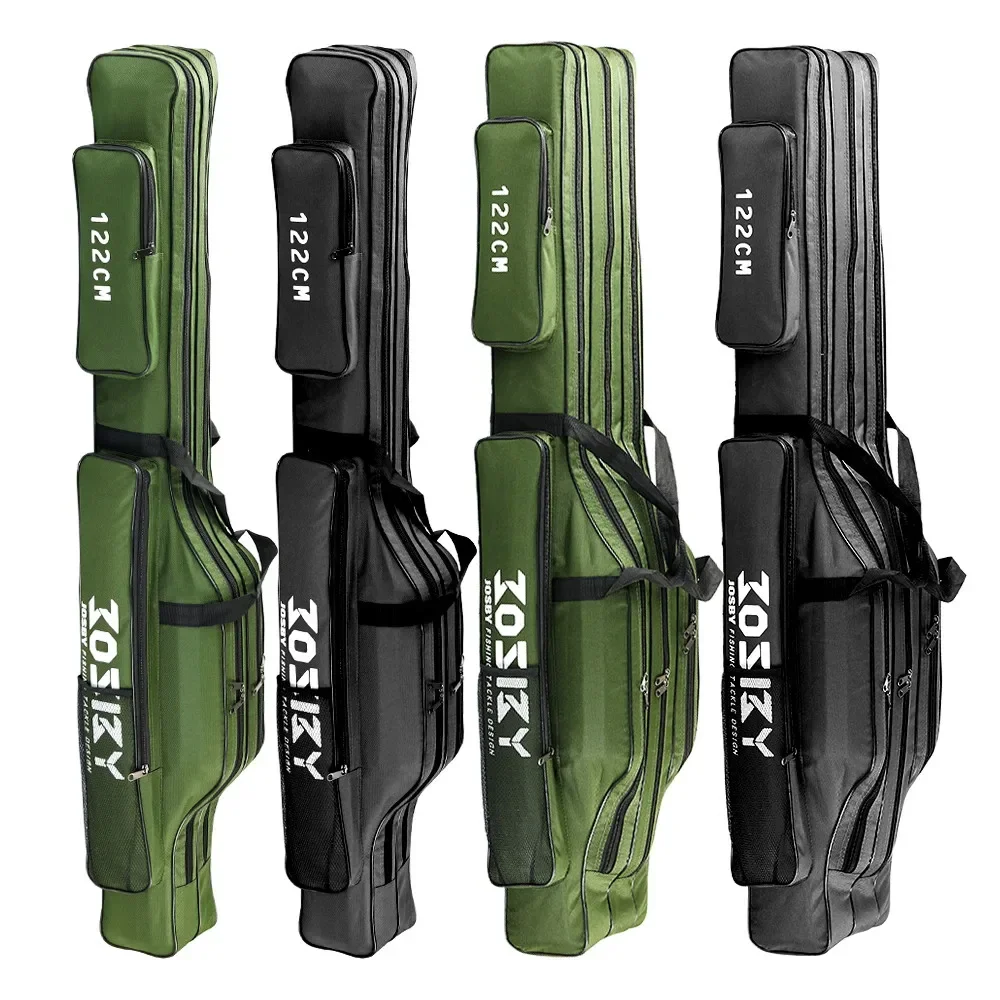 Bolsas para caña de pescar, 60/100/122/150/152/180CM, aparejos de tela Oxford plegables, estuche de almacenamiento con cremallera, soporte para pesca