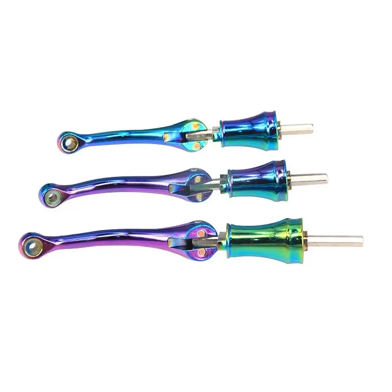 Nuevos entusiastas de la pesca brazo basculante modificado Material aeronáutico balancín Hexagonal colorido mango modificado - imagen 5