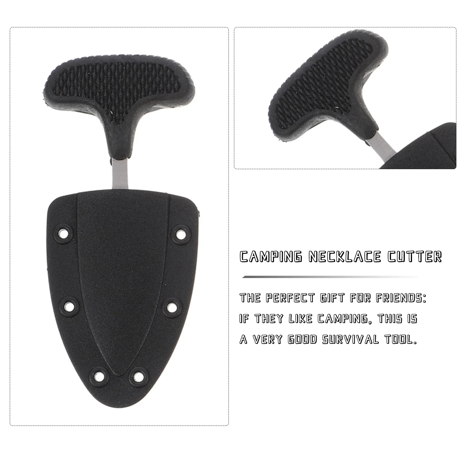 Cortadores de collares multifuncionales, cortadores para acampar al aire libre, cortadores portátiles, cuchillo para colgar collares, cuchillo portátil para acampar, 2 uds. - imagen 3