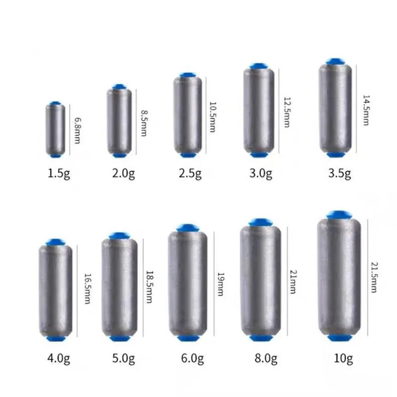 10 unids/caja 1g/1,5g/2g/2,5g/3g/3,5g/4g/5g/6g/8g/10g juego de plomo de Pesca reemplazo rápido accesorios de sedal aparejos Pesca - imagen 3
