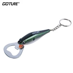 Goture-abridor de botellas de cerveza, señuelo de pesca duro con forma de llave, diseño duradero, abridor de tapa de botella de velocidad de acero inoxidable, herramienta de cocina, 1-5 uds.
