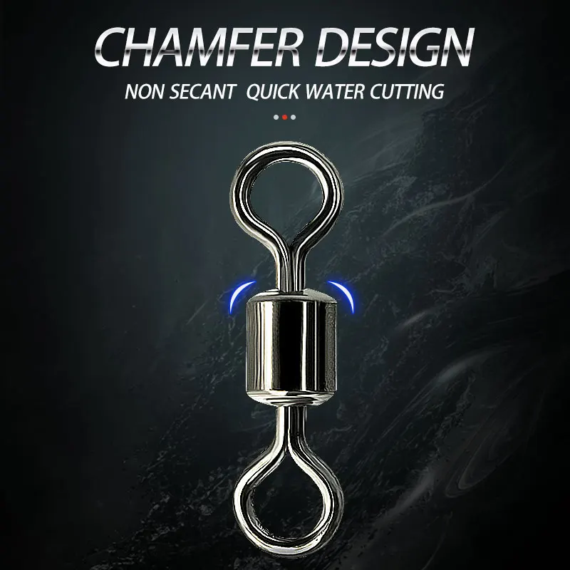 Conector de señuelos a presión para Barril de pesca, accesorios de pesca de agua dulce y salada, rodamiento giratorio, 210 unids/lote por caja - imagen 2