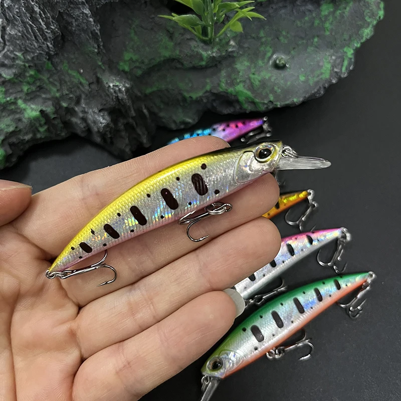 Señuelos de Pesca de pececillo que se hunden, 10g, 70mm, trucha, Lucio, corriente de roca, cebo Artificial, Pesca, Wobbler, Swimbait de plástico, equipo Jerkbait - imagen 3