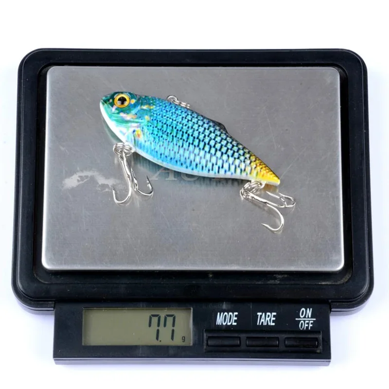 1 Pc 6,2 cm 7,7g Vib señuelo de pesca Wobbler Crankbait cebo Artificial para trucha lubina vibrante hundimiento ruido cuentas señuelos de invierno - imagen 4