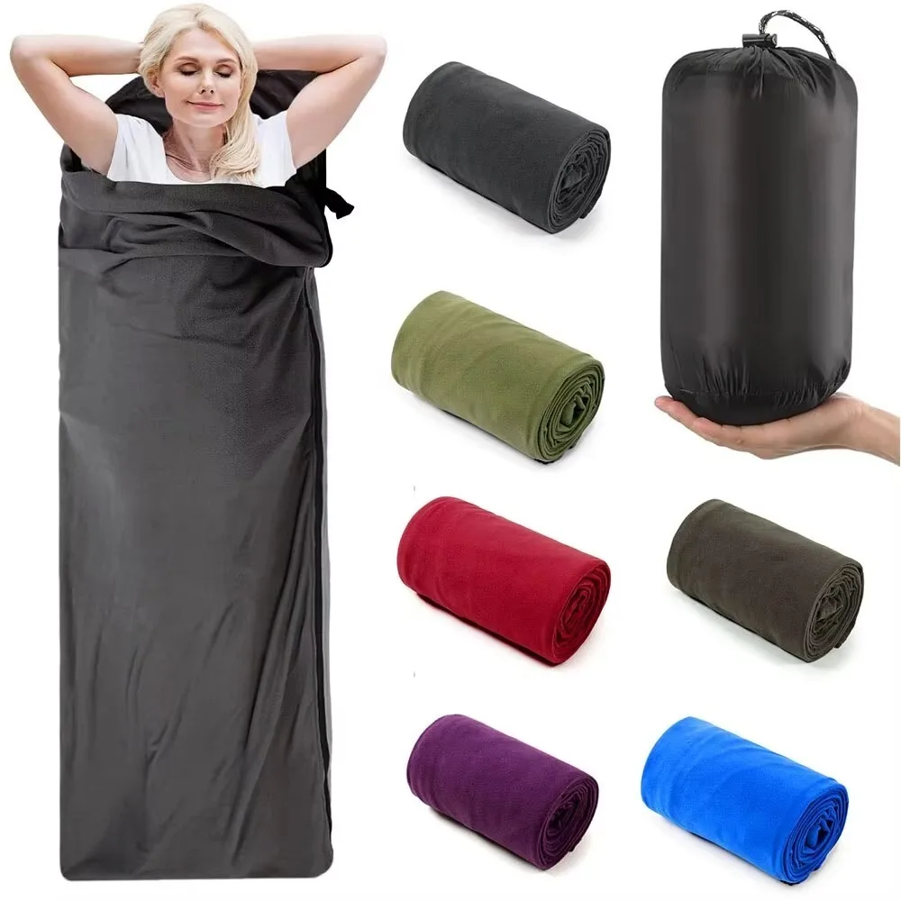 Saco de dormir de lana polar ultraligera cálido y suave - imagen 2