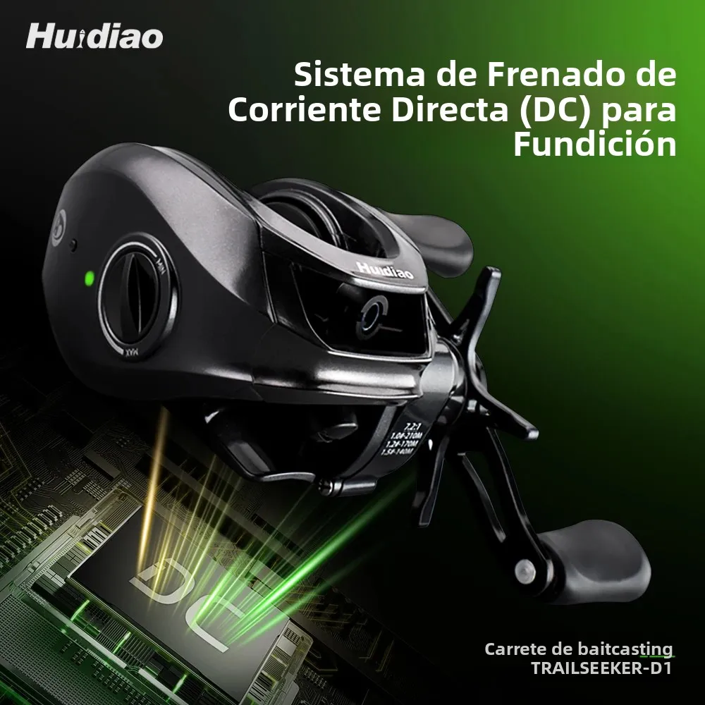 Carrete Huidiao TRAILSEEKER DC control digital perfil bajo lubina - imagen 2