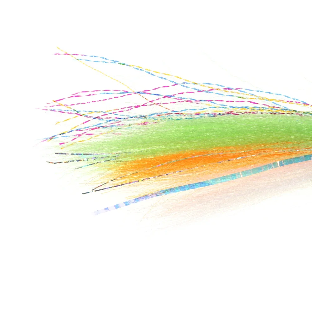 ICERIO 2 uds pesca con mosca Streamer moscas con ojos de pez 3D y fibra sintética agua salada Minnow mosca para lubina cebo de pesca - imagen 4