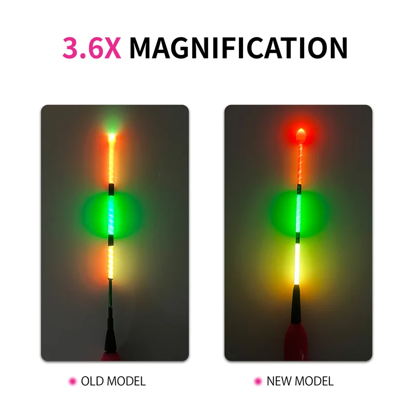 Flotador de pesca en roca marina, fundición larga de fábrica con pies de deriva contrapesados, LED y flotador de pesca en roca marina, palo luminoso - imagen 5