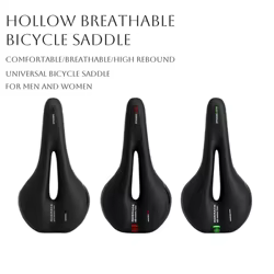 Sillín de bicicleta transpirable de verano, sillín hueco para ciclismo al aire libre para hombres y mujeres, sillín de bicicleta de carretera MtTB suave y cómodo