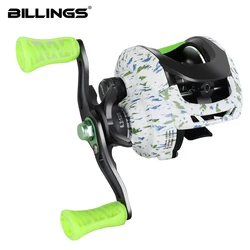 Carrete de Baitcasting BILLINGS, relación de engranaje 6,3: 1, arrastre máximo de 8KG, carrete de Baitcaster, carrete de Metal, rueda de freno magnético, pesca en agua dulce y salada