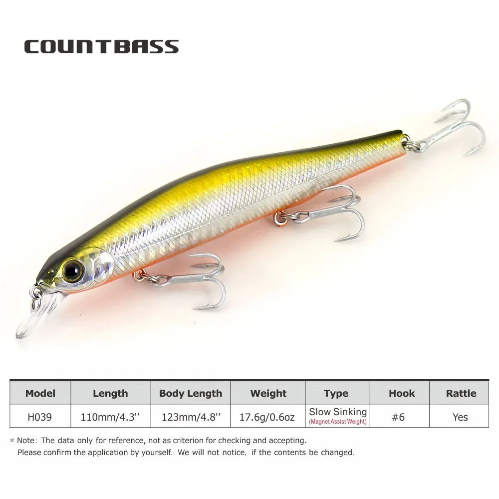 COUNTBASS 80mm 3-5/32",90mm 3-35/64 "Cebos duros Minnow Señuelos de pesca Wobblers Jerk Your Baits Crankbaits Señuelos - imagen 3