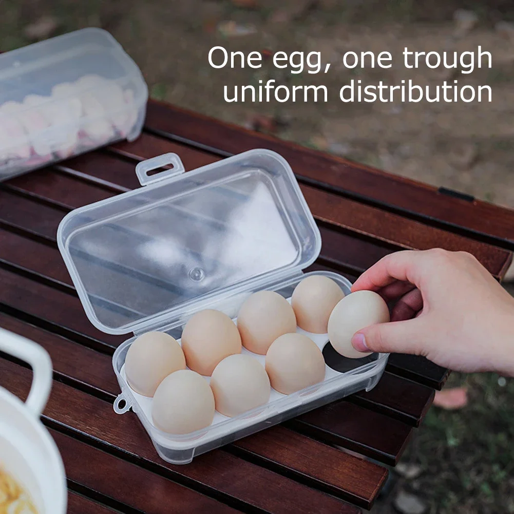 Caja portátil para huevos, soporte para huevos a prueba de golpes, contenedor de cocina, organizador de cocina transparente para acampar al aire libre y Picnic - imagen 4