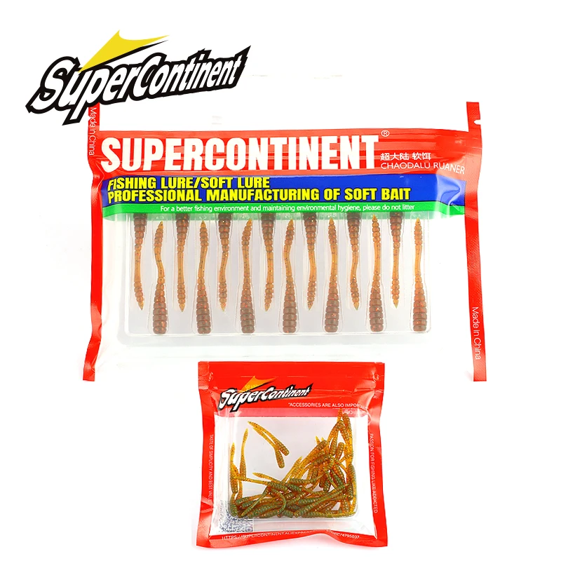 Cebo suave supercontinente, nuevo pez punteado, 3cm/50 Uds., 5cm/14 Uds., Señuelos de pesca que se hunden, cebo tremor, señuelo de pesca suave, señuelo de gusanos de pescado - imagen 2