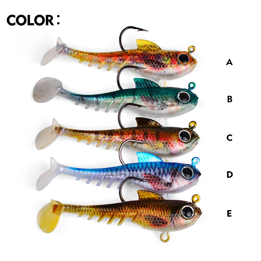 Jig Head Vinilo con Cola en T – Anzuelo Único para Lubina de Agua Dulce - imagen 3