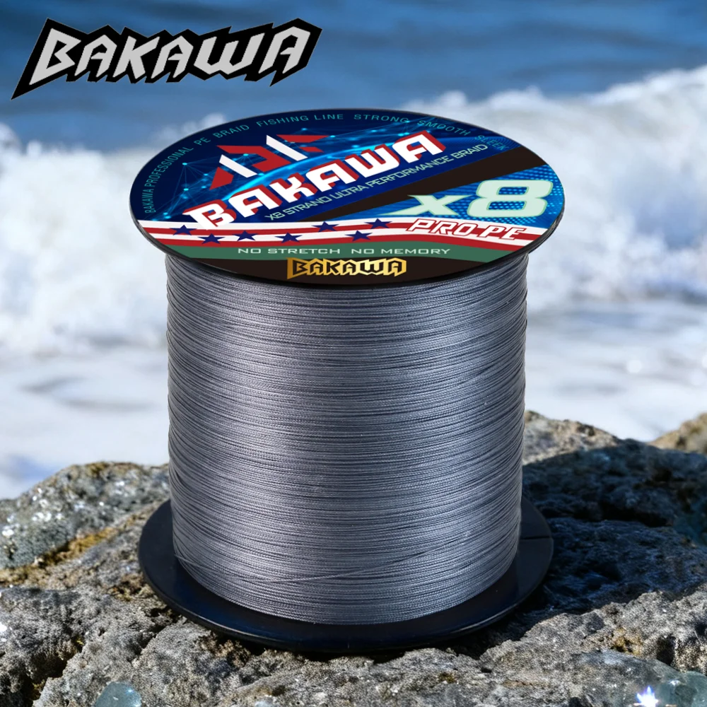 BAKAWA-sedal de pesca trenzado de 8 hebras, 300M, X8, artículos de pesca de carpa, accesorios de pesca, equipo de pesca, nuevos ríos, lagos, herramienta de mar - imagen 3