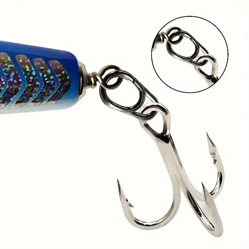 Anillos de pesca ovalados acero inoxidable con clip rapido - imagen 5