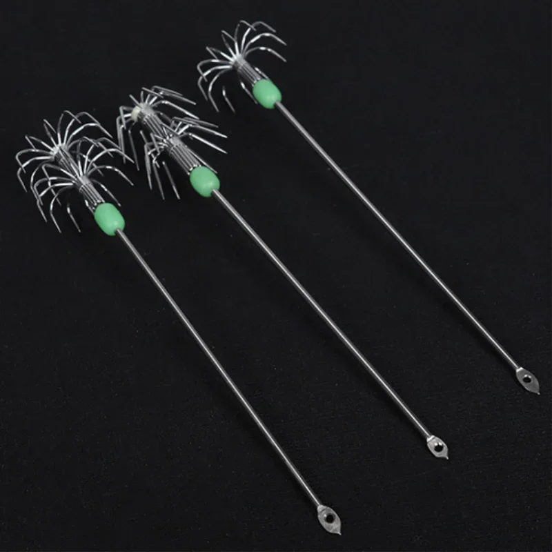 Juego de Señuelos de Pesca de acero inoxidable, anzuelo de paraguas de doble capa, calamar, sepia, pulpo, anzuelos de pesca, pesca de carpa - imagen 5