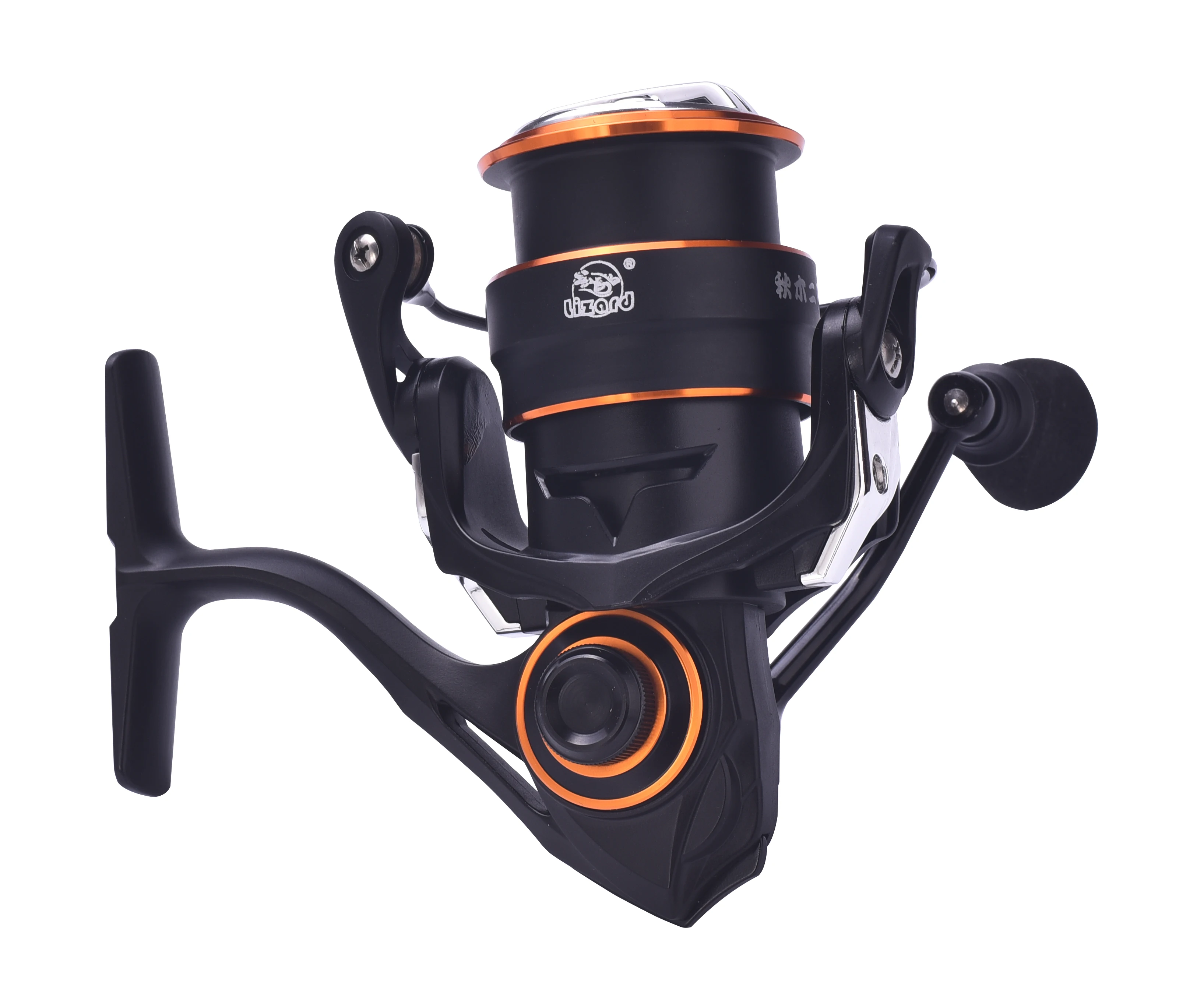 Carrete de pesca de lagarto, tornillo poco profundo con mango para carrete de pesca con señuelo, accesorios de acero inoxidable con cuerpo de carbono importado, carrete giratorio - imagen 3