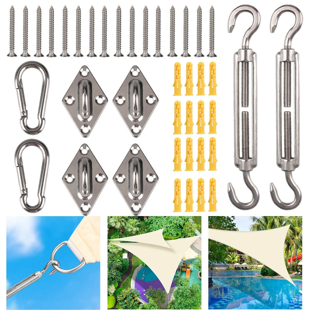 Herrajes de acero inox para toldo y carpa – Kit resistente camping