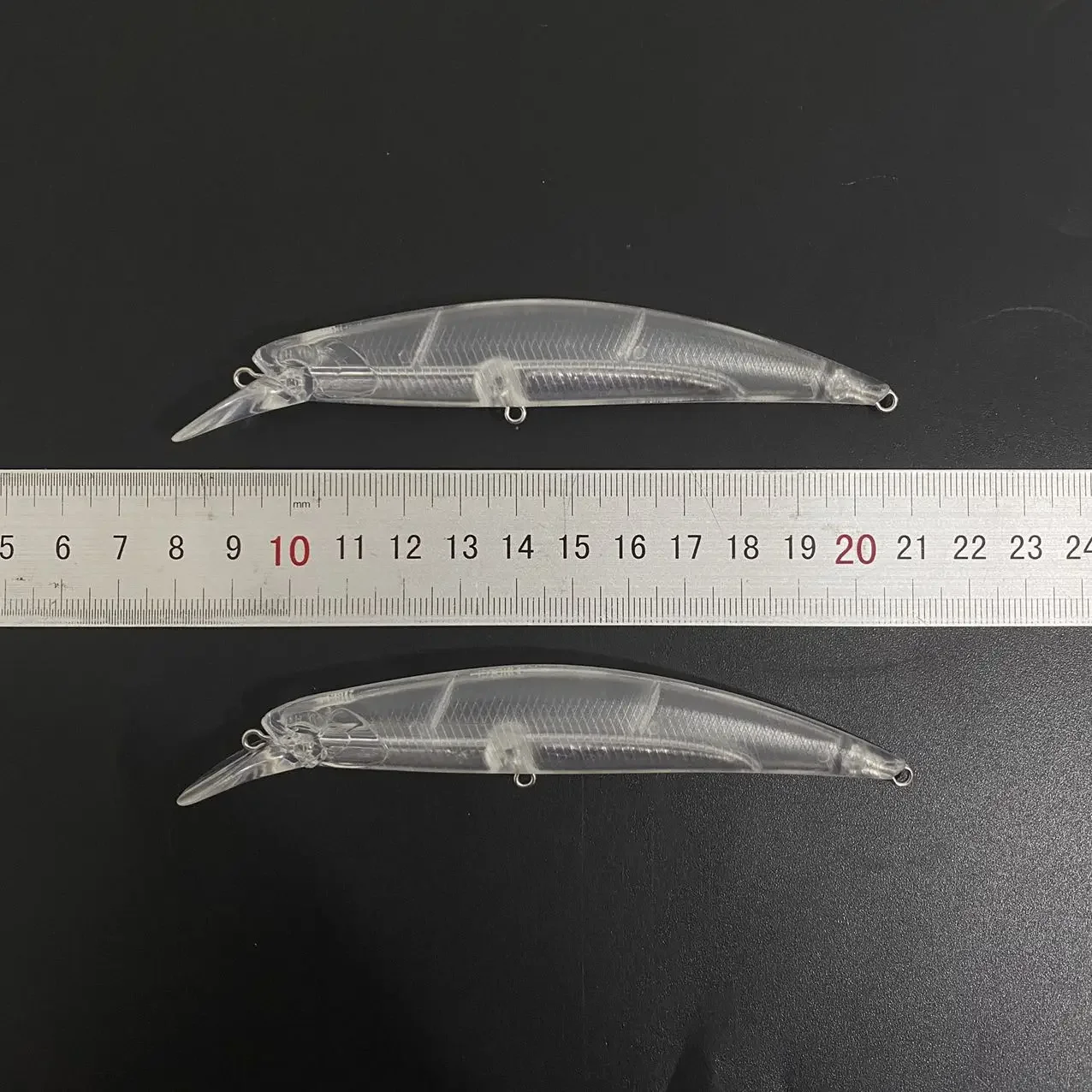 50 Uds 110mm 24,3g pececillo sin pintar cuerpo en blanco hundimiento cebo Artificial agua salada lubina señuelo Pesca Isca cebo duro Minnow en blanco 9051 - imagen 5