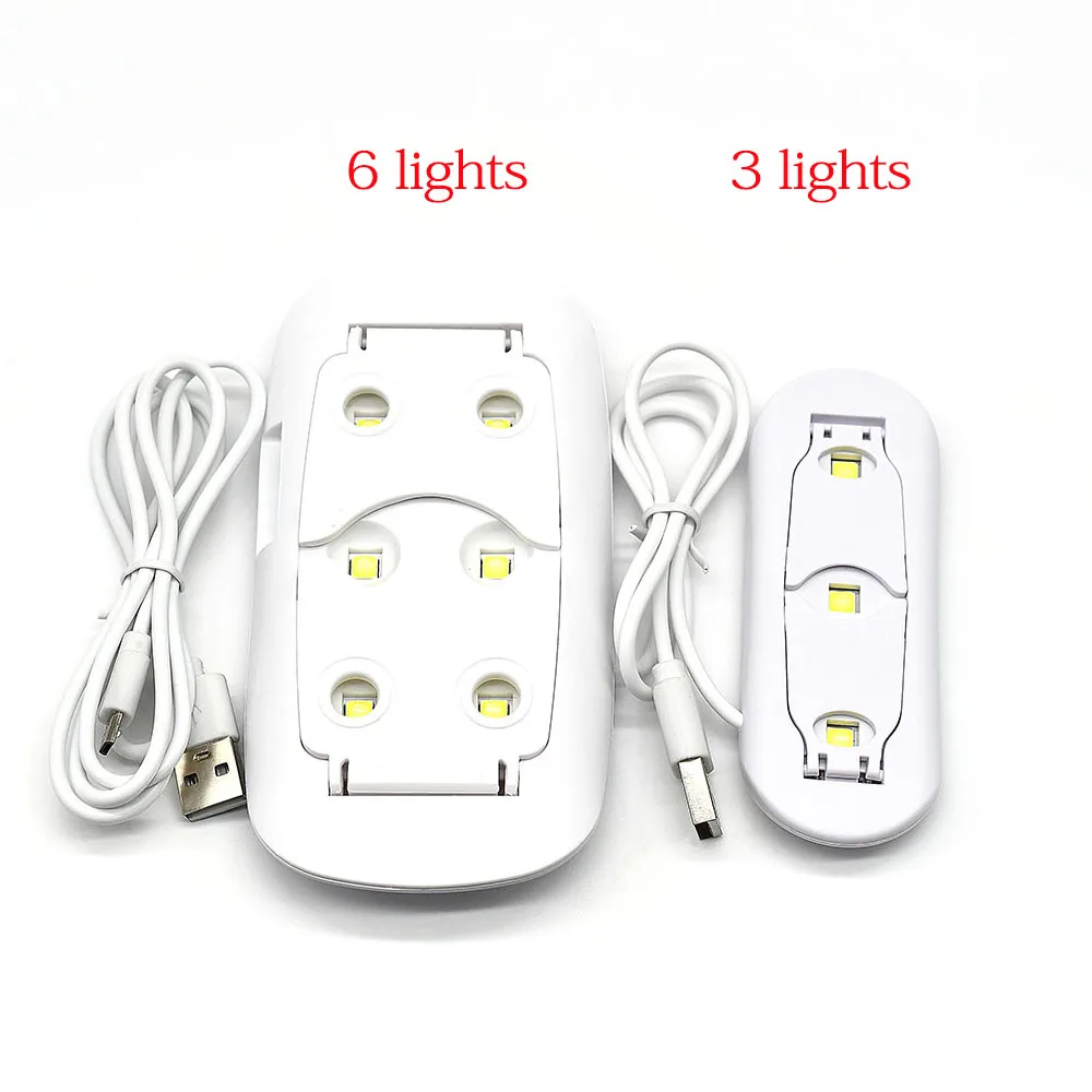 MNFT-Mini lámparas de luz ultravioleta portátiles, 6LED/3LED, linterna para atar moscas, lámpara de curado UV - imagen 4