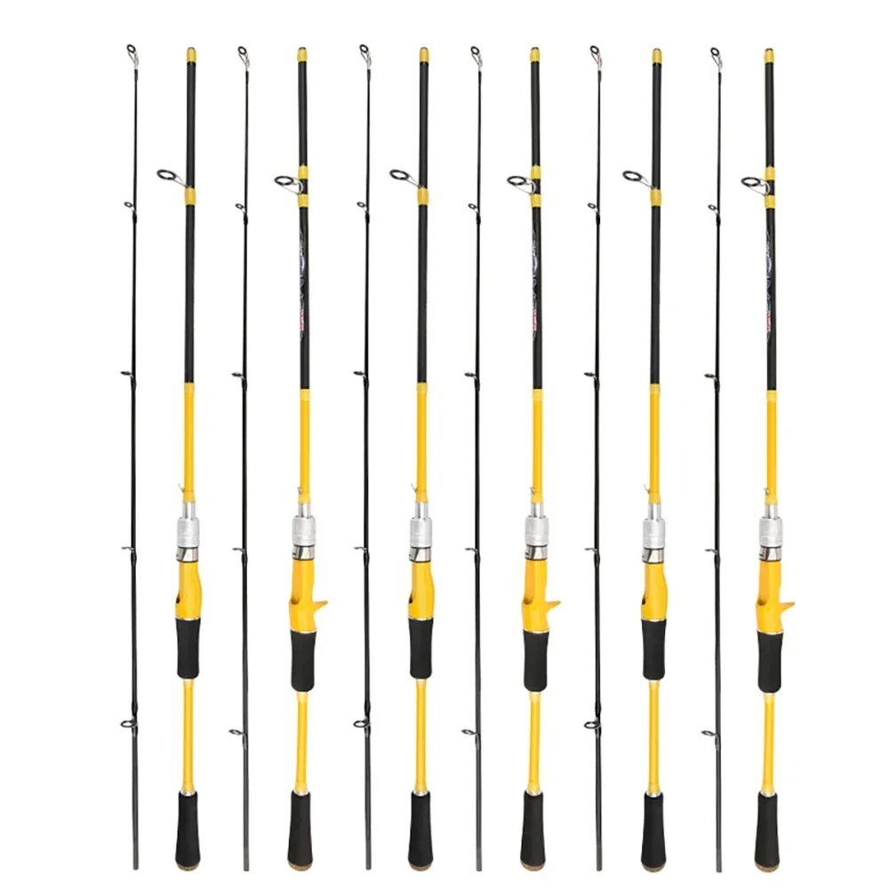 GHOTDA caña de pescar de fundición rotativa M, peso de cebo 5g-20g, fibra de carbono, punta media rápida, agua salada, ultraligera, roca de 2 secciones - imagen 5