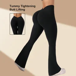Mallas yoga cintura alta en V efecto lifting – transpirables sin costuras