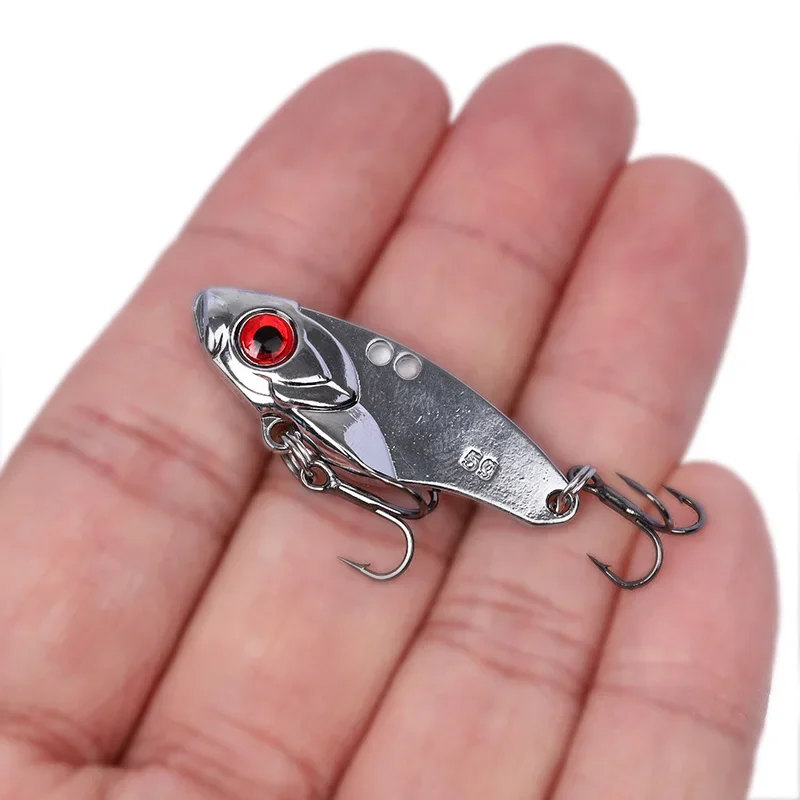 OUTKIT-señuelo de pesca con cuchara VIB, cebo de pesca giratorio de Metal de 3,5-7g, Crankbait, lubina, cebos duros artificiales, cigarra VIB, aparejos de pesca - imagen 5