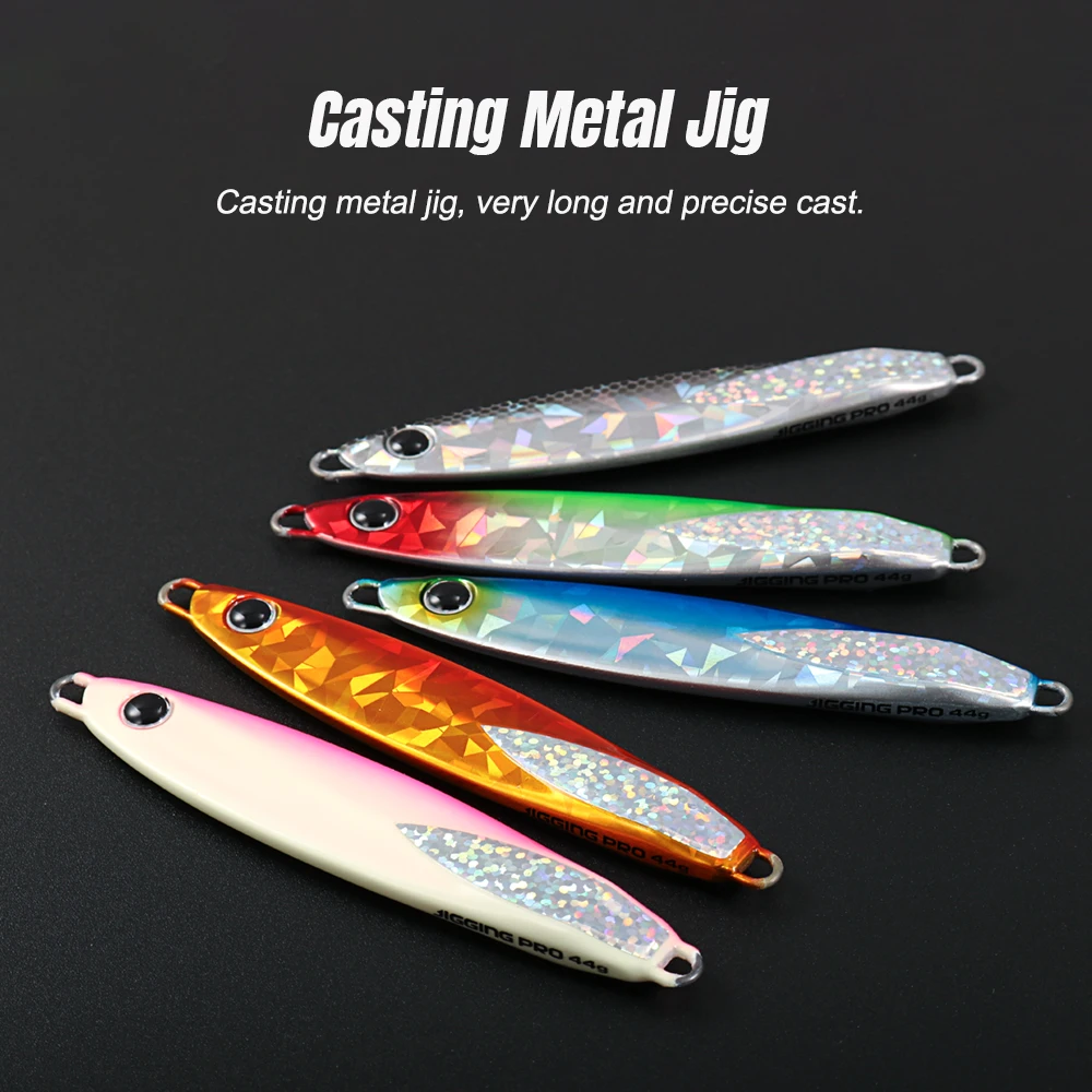 JIGGING PRO Leppa Jig 22g 33g 44g 55g Shore Casting Jig señuelo de pesca de agua salada Bonito Amberjack Kingfish atún - imagen 5