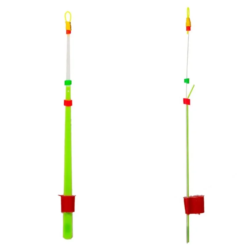 Caña de pescar portátil en hielo, accesorio de punta superior de plástico para estanques de lago, indicador Bobber, extensión de pesca, juego de 5 unidades - imagen 3
