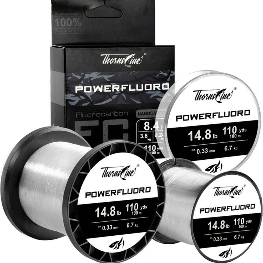 ThornsLine 100% fluorocarbono 50M 100M línea de pesca Japón línea de fibra de carbono 1-25kg monofilamento línea de hundimiento pesca en el mar pesca - imagen 2