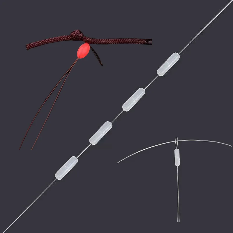 300 Uds. Tapón ovalado de silicona para frijol espacial Bobber profesión flotador de pesca resistencia Anti-hebra línea de pesca equipo de pesca - imagen 5