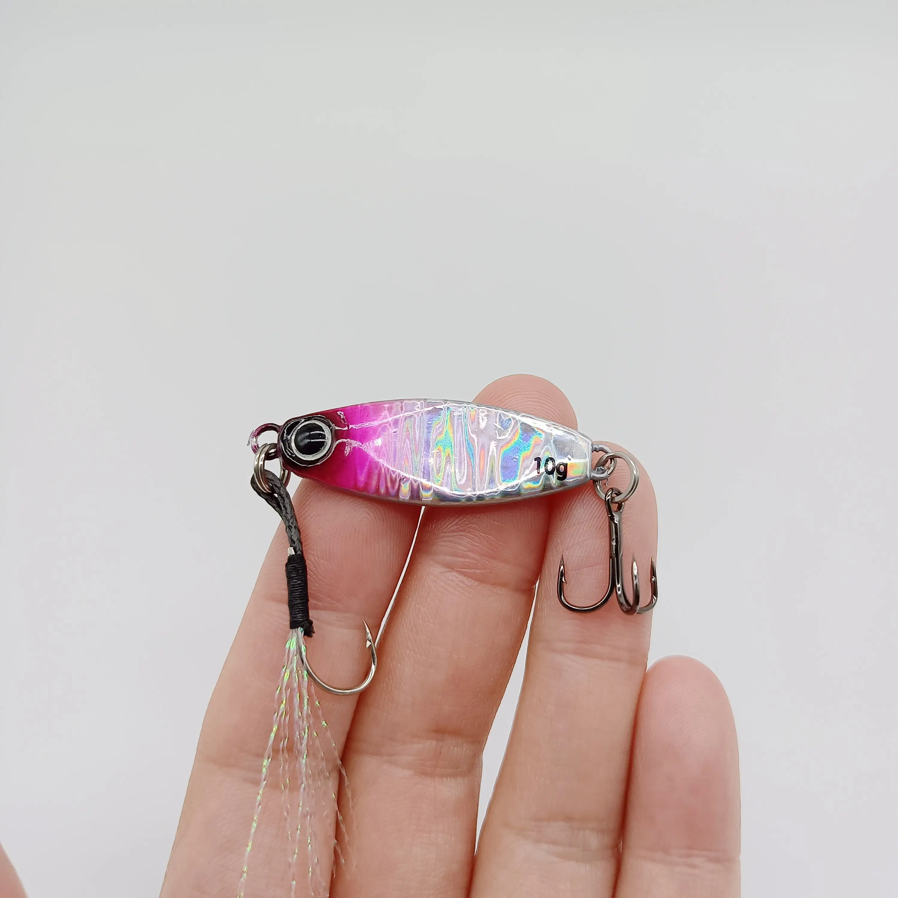 HOOFISH-Señuelos de Pesca de plantilla de Metal fundido, cebo Artificial de 10g/15g/20g, cuchara para lubina, trucha, agua salada, Jigging, 10 piezas - imagen 5