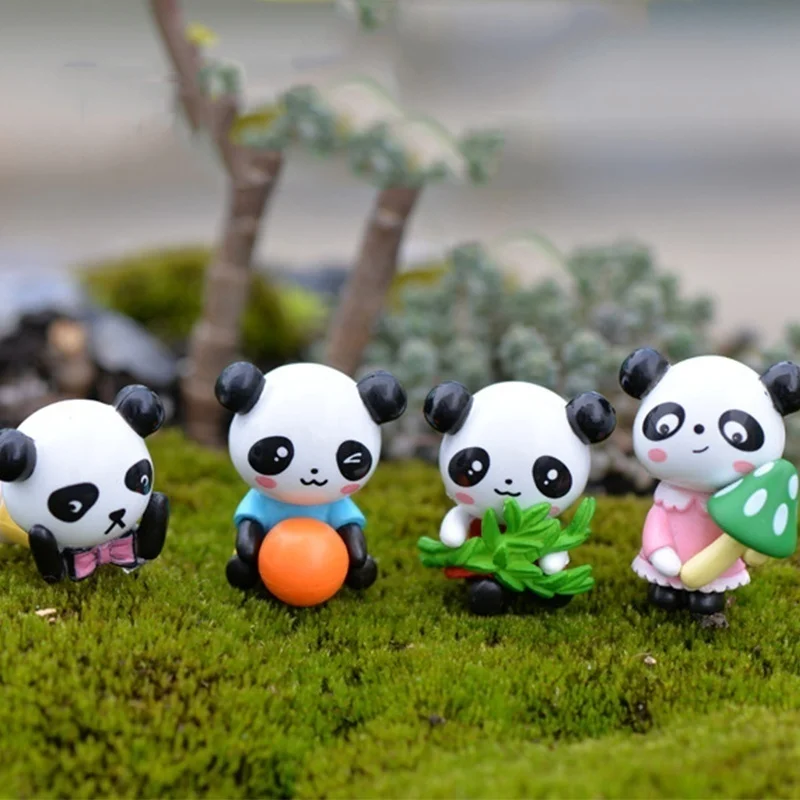 Figuras mini de Panda para casa de muñecas y terrario - imagen 2