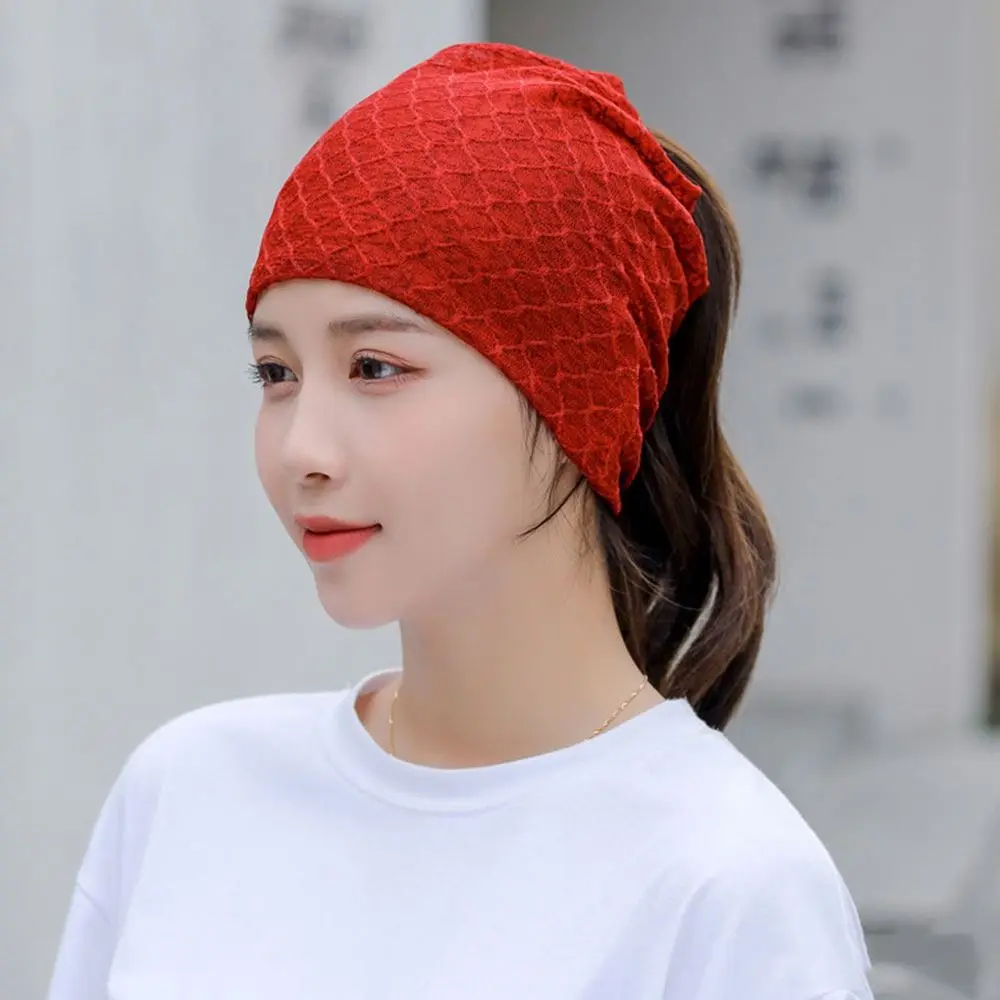 Gorros finos de malla, sombrero, bufanda, gorro tejido de ganchillo transpirable, tapa vacía, gorra para el sol Hip-pop para mujer - imagen 5