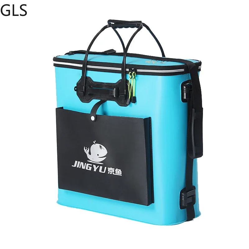 Bolsa de pesca portátil, cubo de agua, cajas de almacenamiento, plegable, grueso, tanque de peces vivos, aparejos de pesca para acampar al aire libre - imagen 2