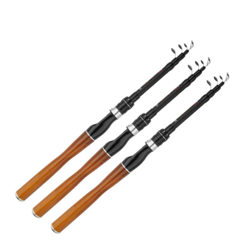 Caña de pescar telescópica con mango de corcho, caña de pescar portátil de fibra de carbono, accesorios de herramientas, caña de pescar para lanzar al aire libre - imagen 4