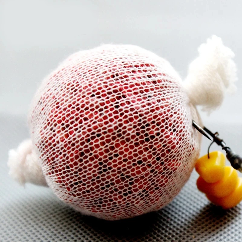 ICERIO-bolsas de PVA de disolución de agua, malla de PVA, Material de cebo de pesca de carpa, aparejos de pesca de promoción, 5x10cm, 7x10cm, 8x12cm, 50 piezas