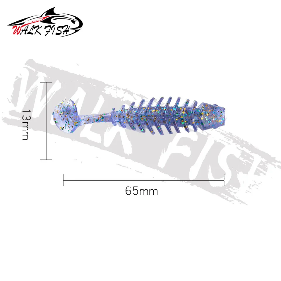 WALK FISH-señuelo flotante para pesca de lubina, señuelo suave Artificial, Wobblers, Swimbait, accesorios para lubina, 6 piezas, 6,5 cm, 2,3g, nuevo - imagen 3