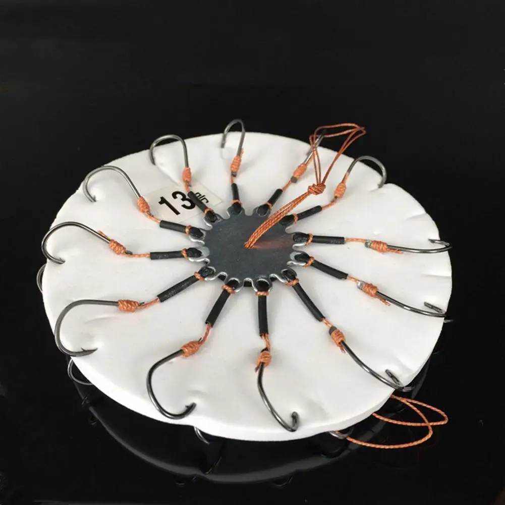 Anzuelo de pesca de acero al carbono, gancho de ocho garras, Círculo de pesca, Mosca, plato, aparejos de pesca, 8 unidades por lote, 6 #-15 # - imagen 5