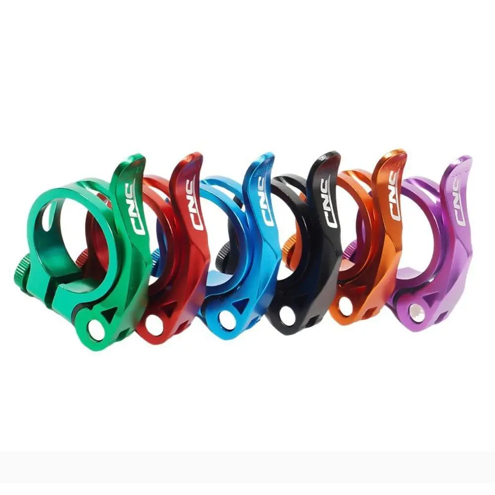 Abrazadera de tija de sillín de bicicleta de aleación de aluminio, engranaje fijo, abrazadera de liberación rápida, tubo de asiento de aluminio, abrazadera de poste de asiento de bicicleta - imagen 3