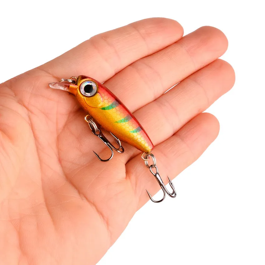 Señuelo de Pesca de calidad, cebo duro de plástico, ojos 3D, Wobblers artificiales, Crankbait, 1/6 piezas, 4,4 cm, 3g - imagen 4