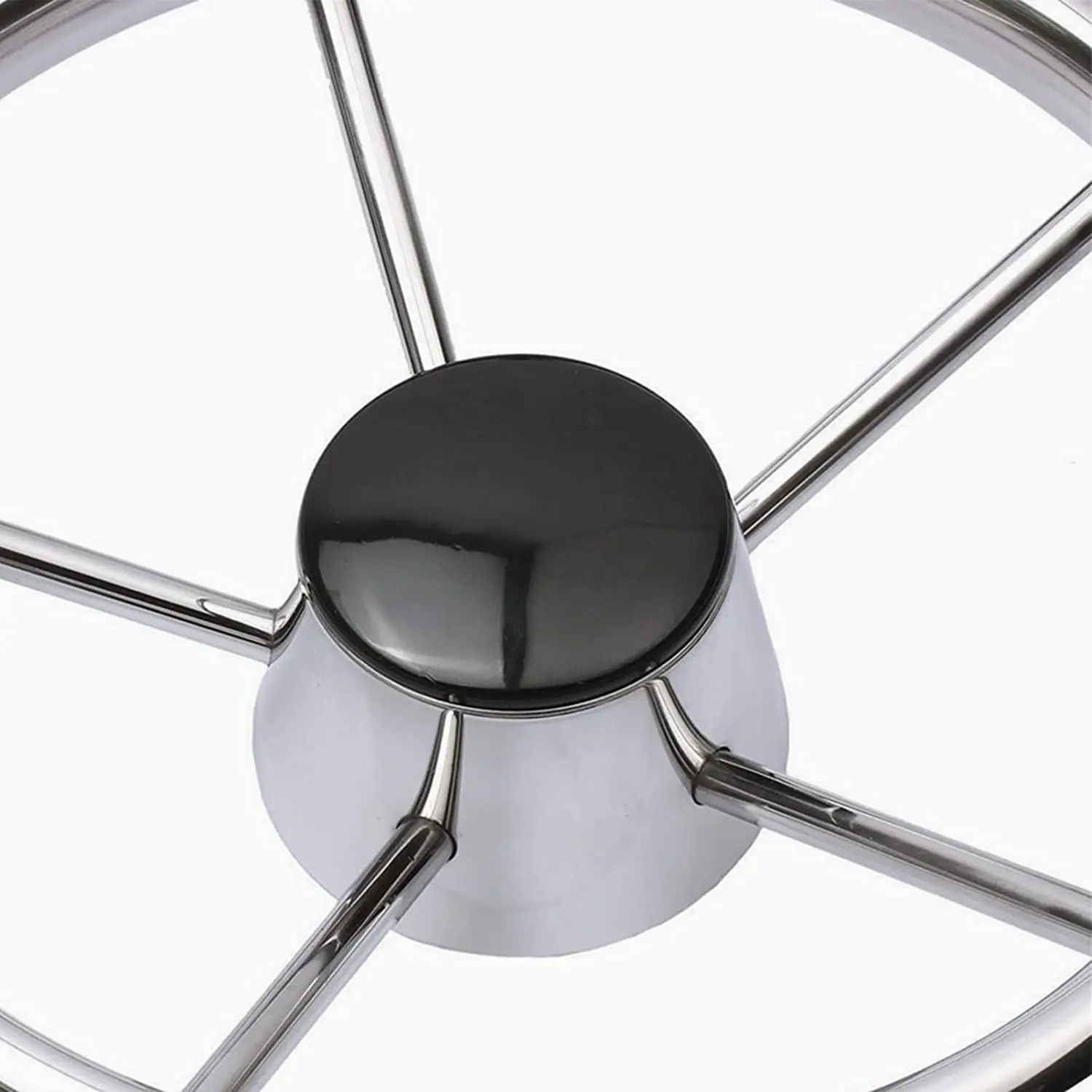 Volante de acero inoxidable para barco, espejo pulido, 11/13,5/15,5 pulgadas, destructor de 5 radios para accesorios marinos de yate - imagen 5