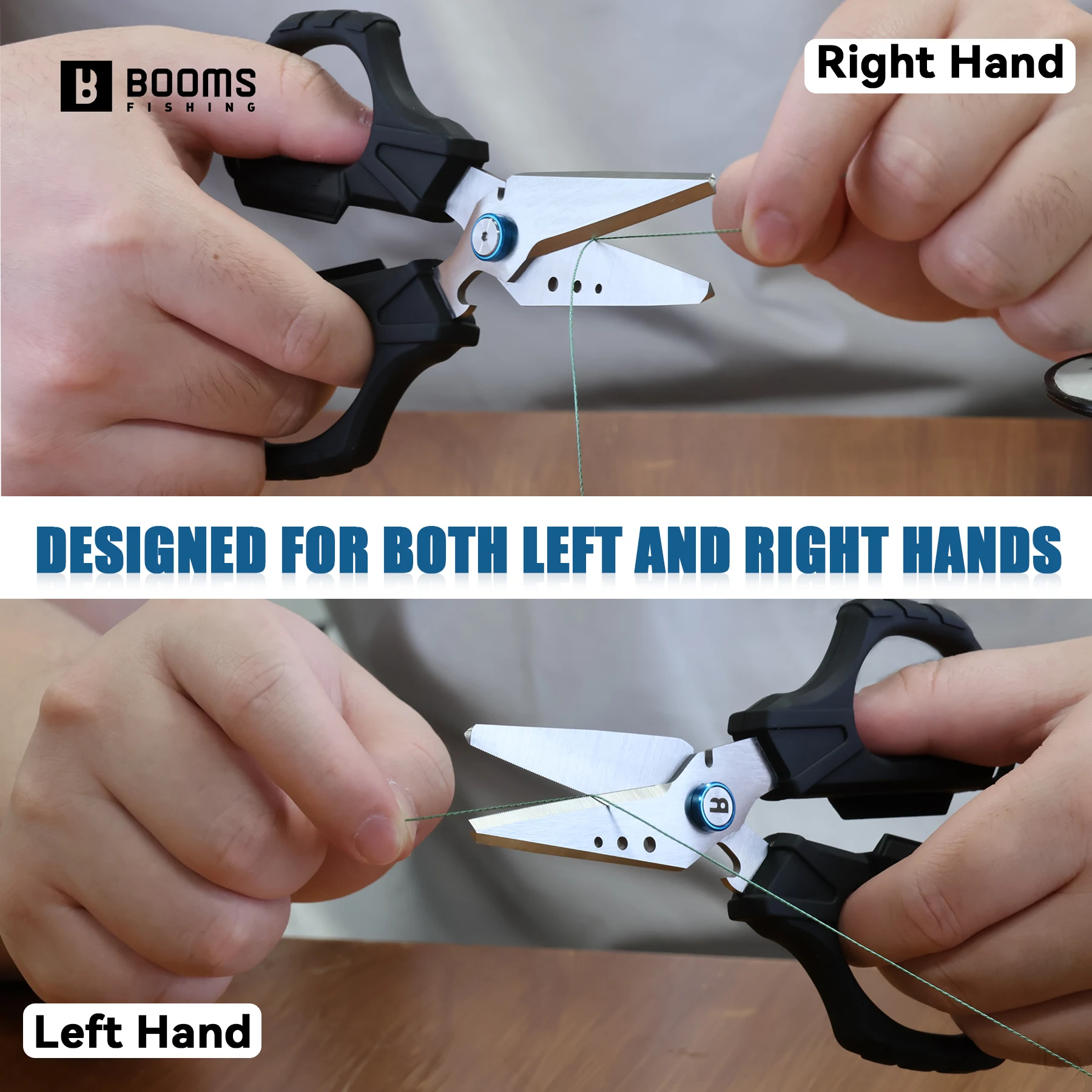 Booms Fishing S04 tijeras de pesca para línea trenzada cortador de línea de pesca de 6,1 pulgadas tijeras dentadas de pesca con herramientas abridoras de botellas - imagen 4