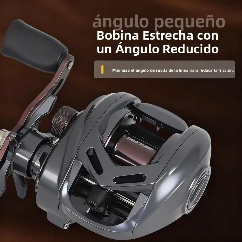 Huidiao 7,2: 1 carrete de Baitcasting de 15 etapas N48 freno magnético y Drag Cilcker Birds-Nest Baitcaster de fundición libre para pesca Finesse - imagen 2