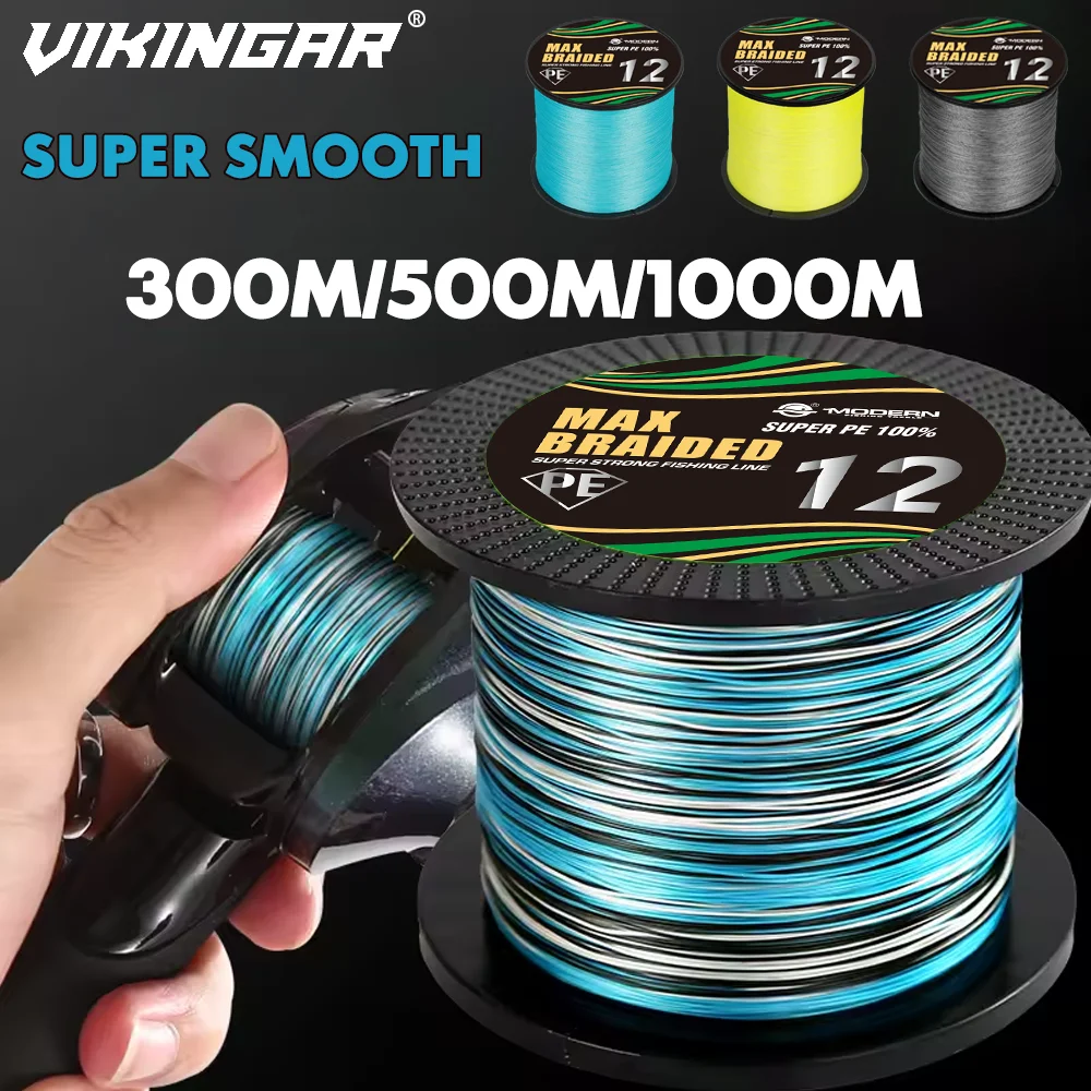 VIKINGAR Trenzado 12 Hebras Multifilamento PE – Hilo para Carpa - imagen 5