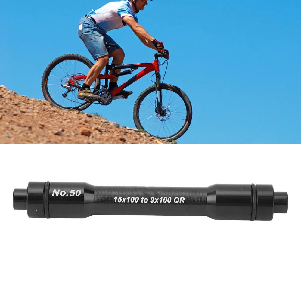 Adaptador de eje pasante de aleación de aluminio duradero, adaptador de montaje de horquilla de 15mm a 9mm y 100mm, pincho de liberación rápida para mantenimiento de bicicleta