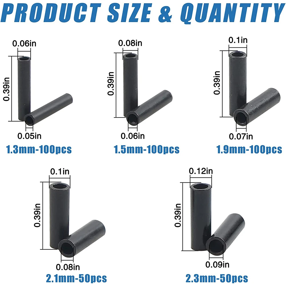 400 Uds. Mangas de engarzado de un solo barril de alambre de pesca, tubo de cobre, manga de bucle de prensado, conector de sedal, aparejos de aparejo líder - imagen 2